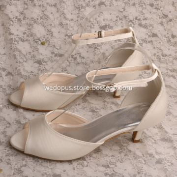 Women's Small Heel Shoes Bride Size 10